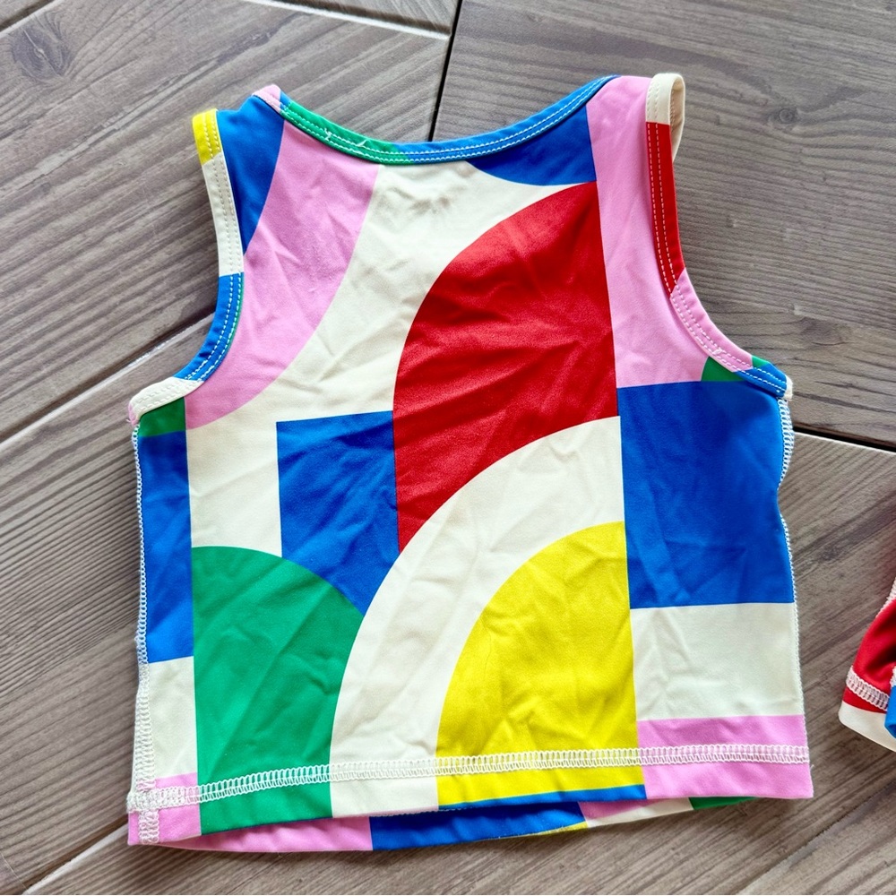 Hanna Andersson l Colorful Geometric Girl’s Tank Top and Shorts Set l Size :4 - Picture 9 of 9